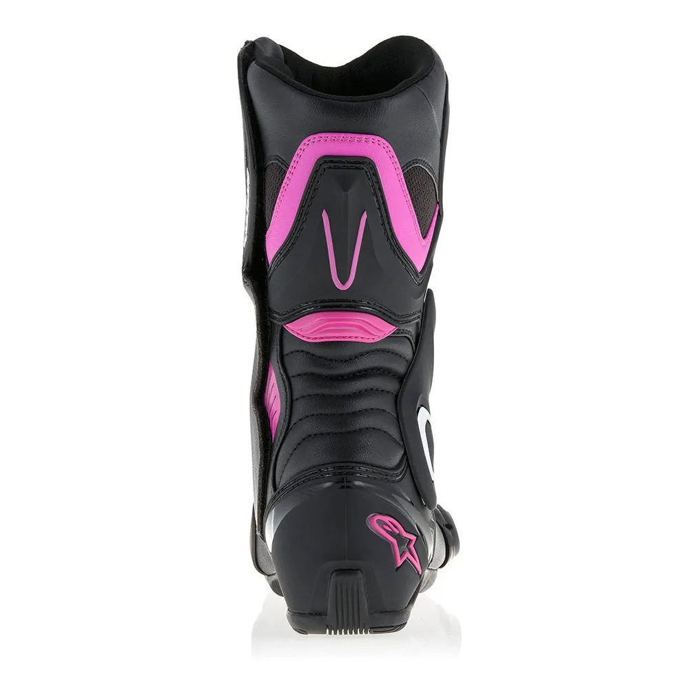 Alpinestars Stella SMX 6 v2 Women's Motorcycle Boot Black Fuchsia White