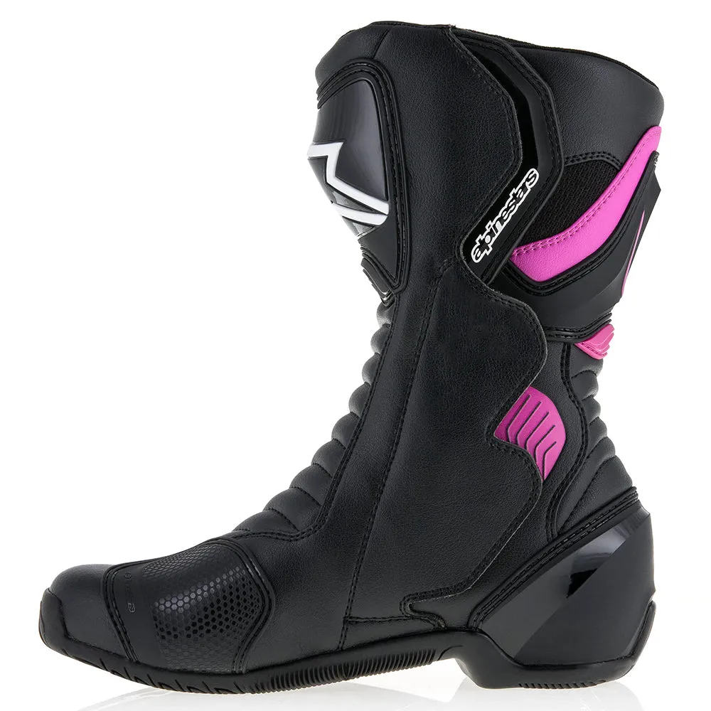 Alpinestars Stella SMX 6 v2 Women's Motorcycle Boot Black Fuchsia White