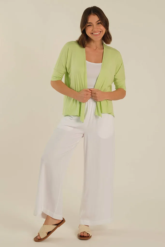 Bamboo Drape Cardi - Lettuce