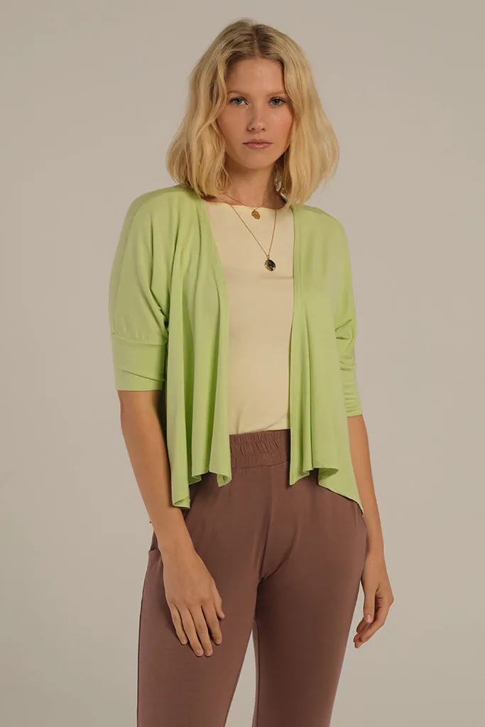 Bamboo Drape Cardi - Lettuce