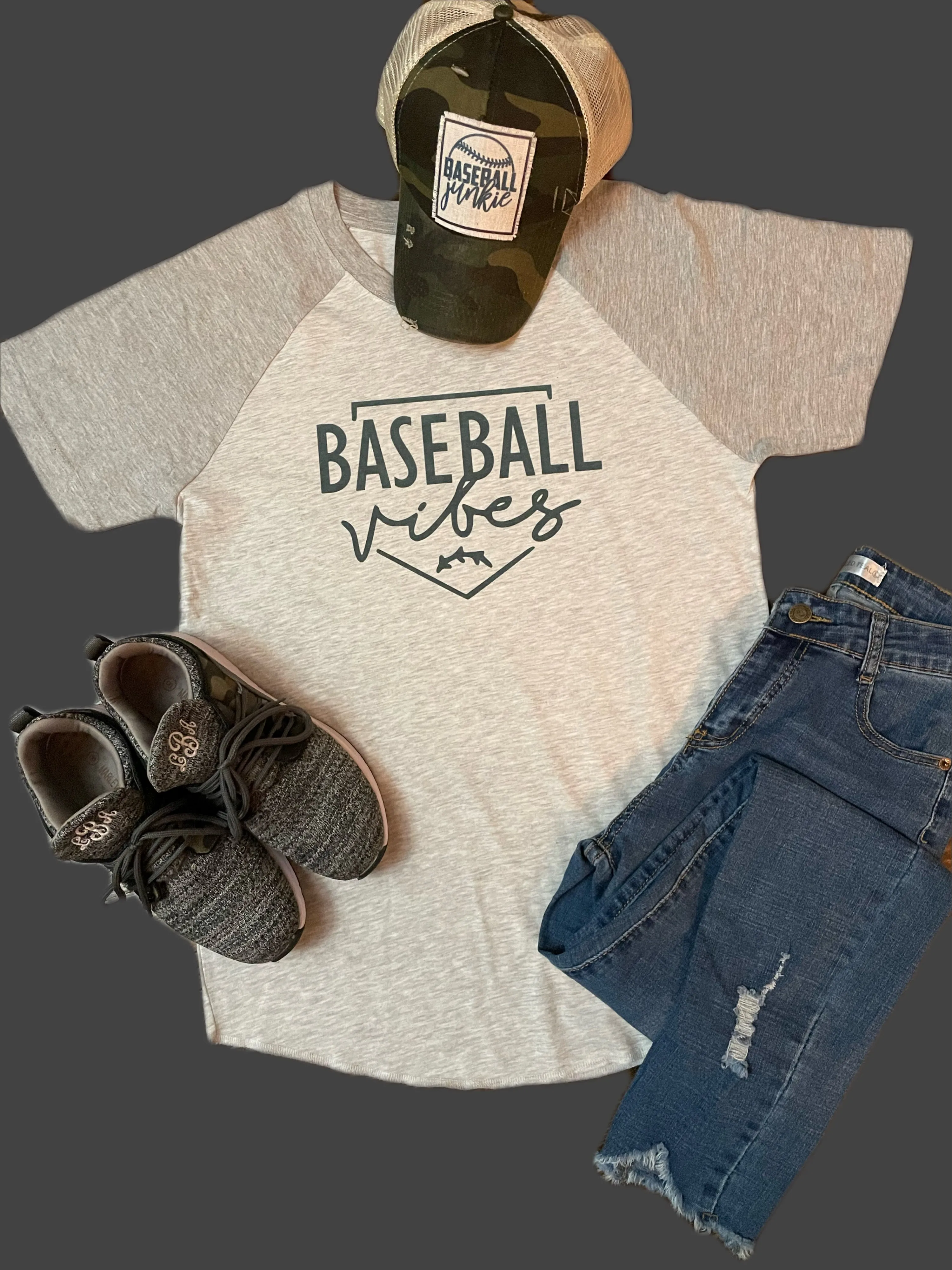 Baseball Vibes Raglan Top