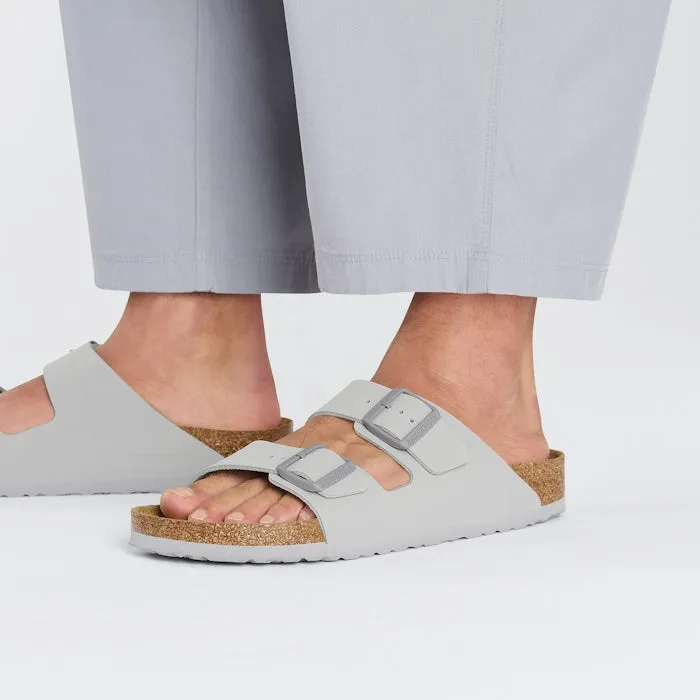 Birkenstock Arizona Birko Flor Stone Coin Grey Regular Width