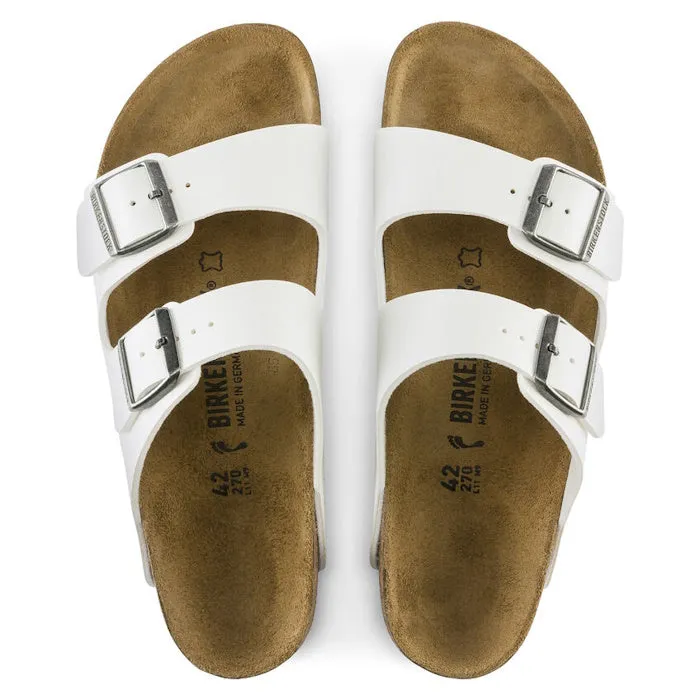 Birkenstock Arizona Birko Flor White Regular Width