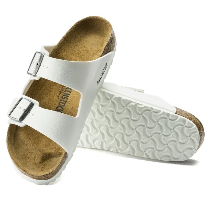 Birkenstock Arizona Birko Flor White Regular Width