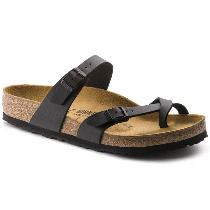 Birkenstock Mayari Womens Birko Flor Black Regular Width