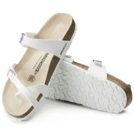 Birkenstock Mayari Womens Birko Flor White Regular Width