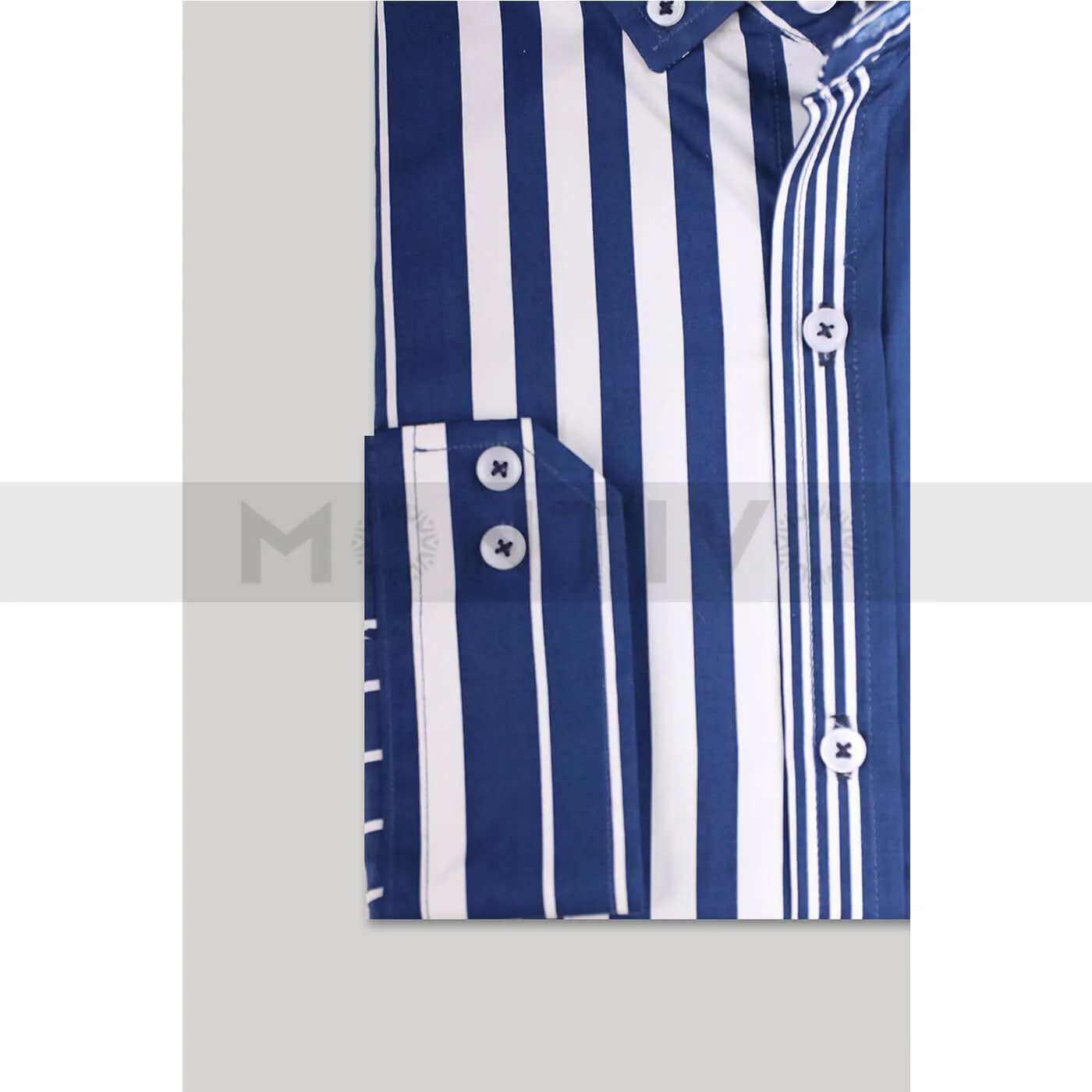 Blue Multi Stripes Men Shirt