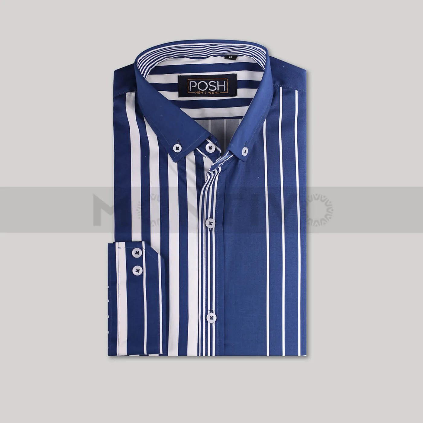 Blue Multi Stripes Men Shirt