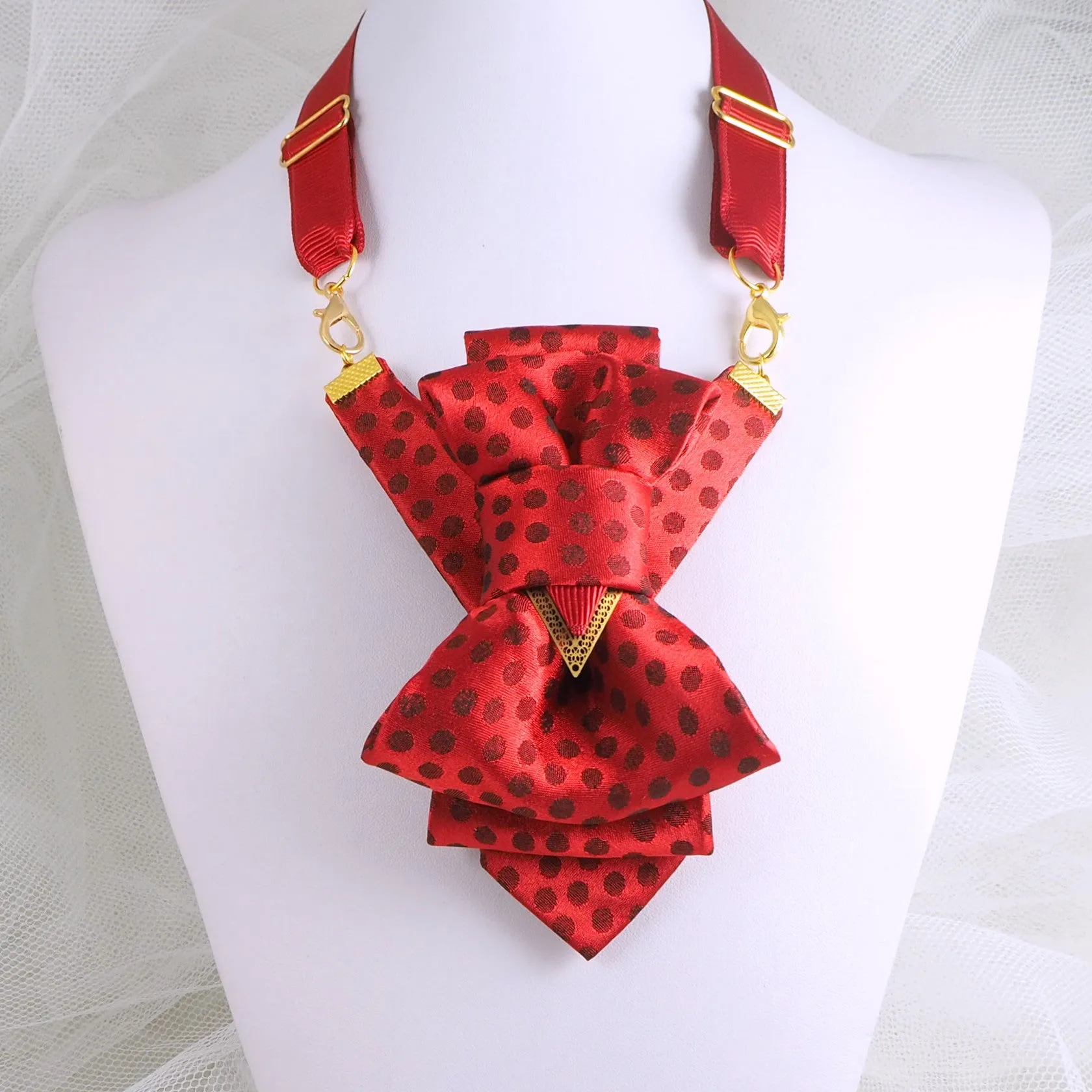 BOW TIE "RED CHAMPAGNE" FOR WOMEN