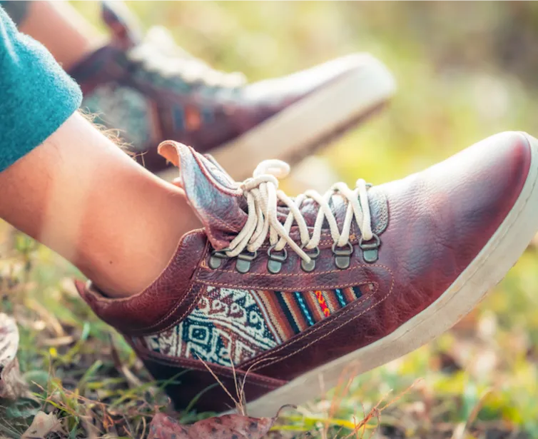 Brown Leather Camping Boot