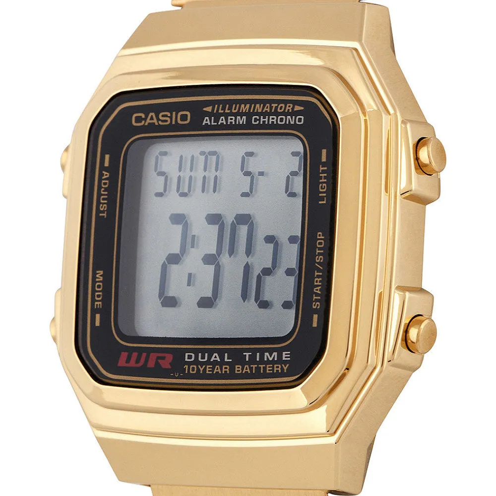 Casio Classic Gold Steel Digital Unisex Watch - A178WGA-1A