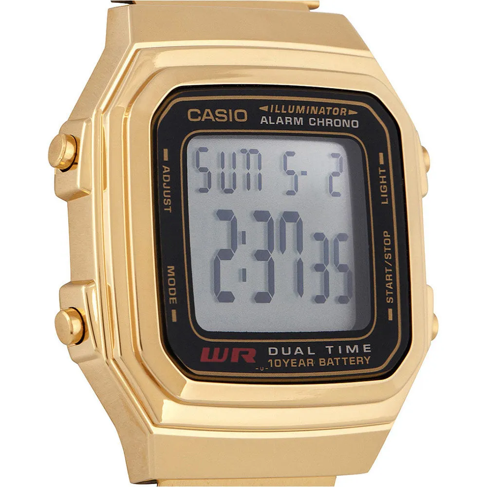 Casio Classic Gold Steel Digital Unisex Watch - A178WGA-1A