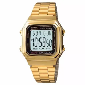 Casio Classic Gold Steel Digital Unisex Watch - A178WGA-1A