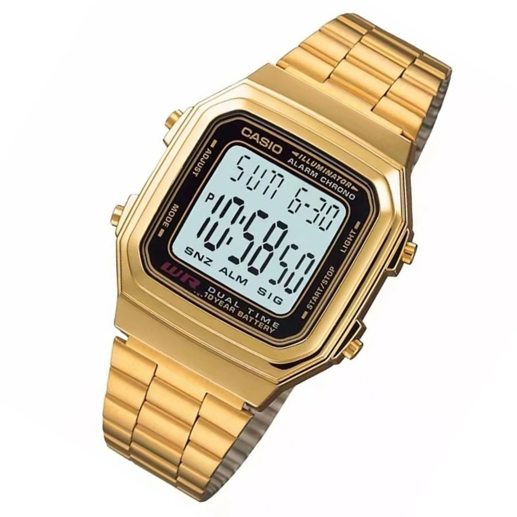 Casio Classic Gold Steel Digital Unisex Watch - A178WGA-1A