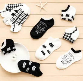 CAT summer comfortable cotton bamboo fiber girl women's socks ankle low female invisible  color girl boy hosier 1pair=2pcs WS66