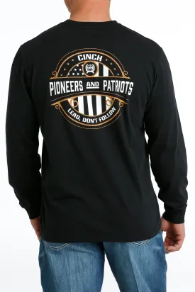 Cinch "Pioneers and Patriots" Black Long Sleeve Tee for Men