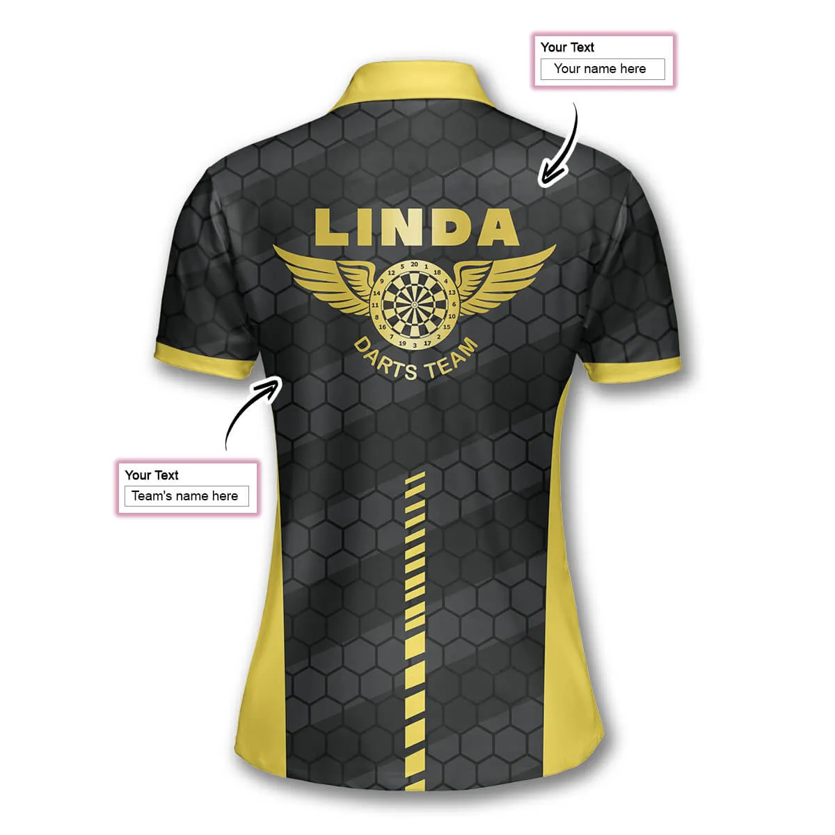 Darts Heartbeat Honeycomb Pattern Custom Darts Shirts for Women