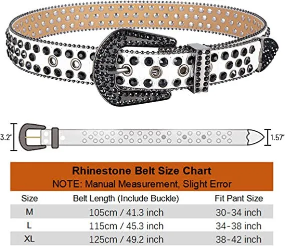 Dream Apparel Premium Strap Men Women Western Fashion Red Bling Bling Rhinestones Diamond Belts