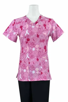 Essentials Women's Breast Cancer Awareness Print Top | BC Survivor