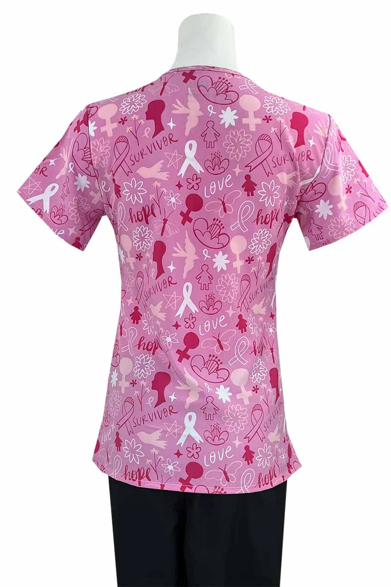 Essentials Women's Breast Cancer Awareness Print Top | BC Survivor