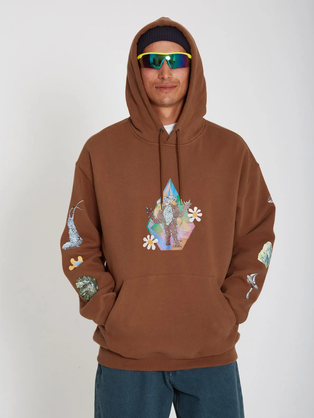 FEATURED ARTIST CHRISSIE ABBOT X FRENCH PULLOVER HOODIE - MOCHA