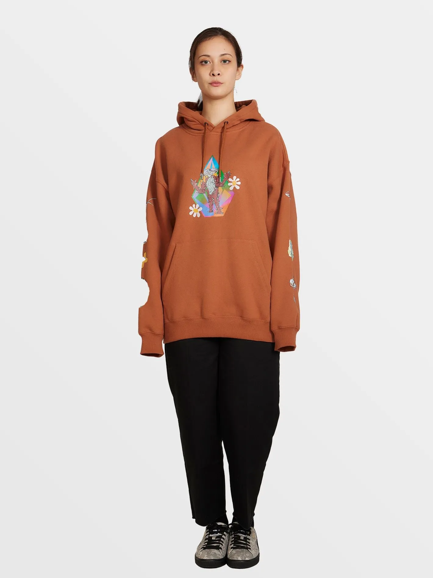 FEATURED ARTIST CHRISSIE ABBOT X FRENCH PULLOVER HOODIE - MOCHA