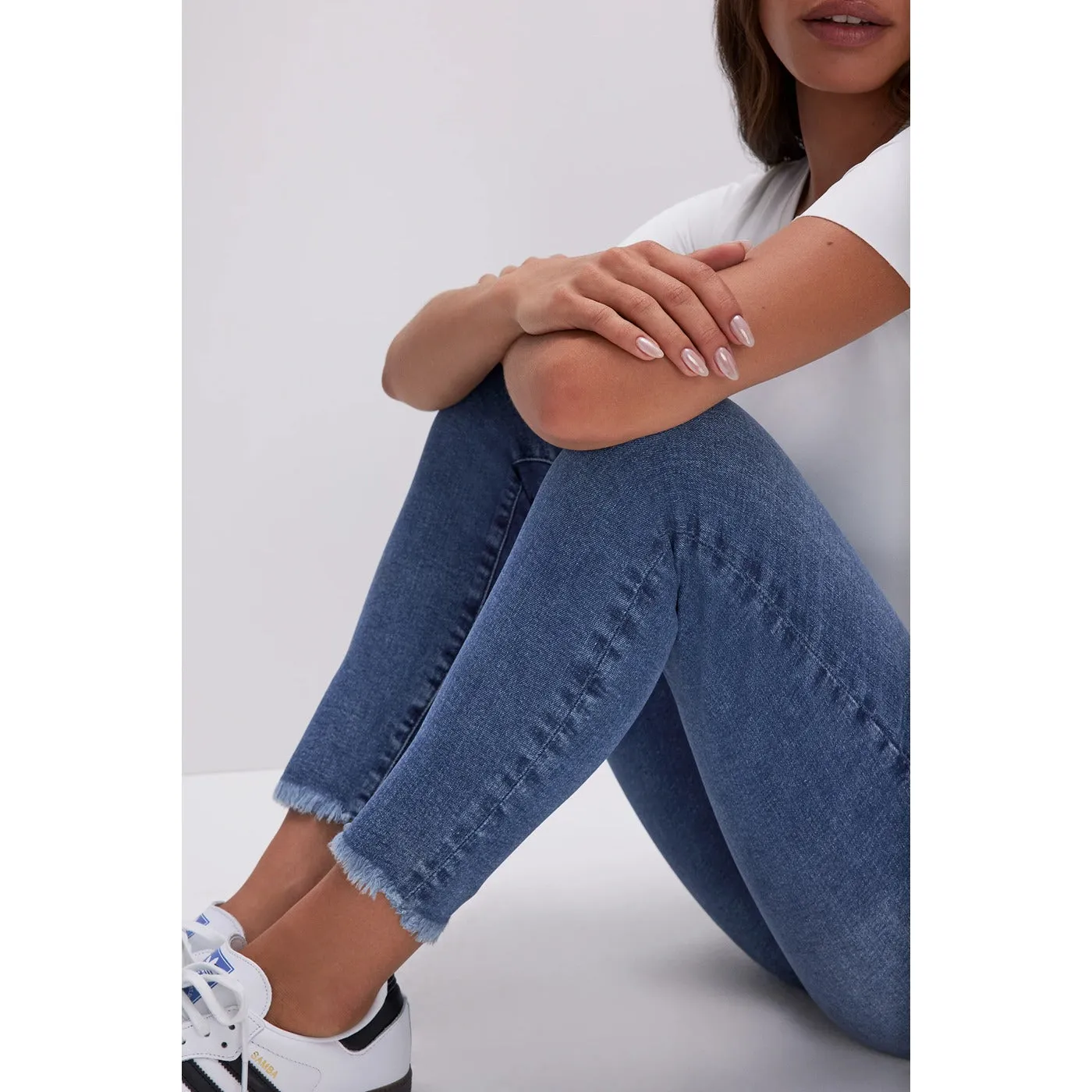 GA Blue Skinny Ripped Jeans