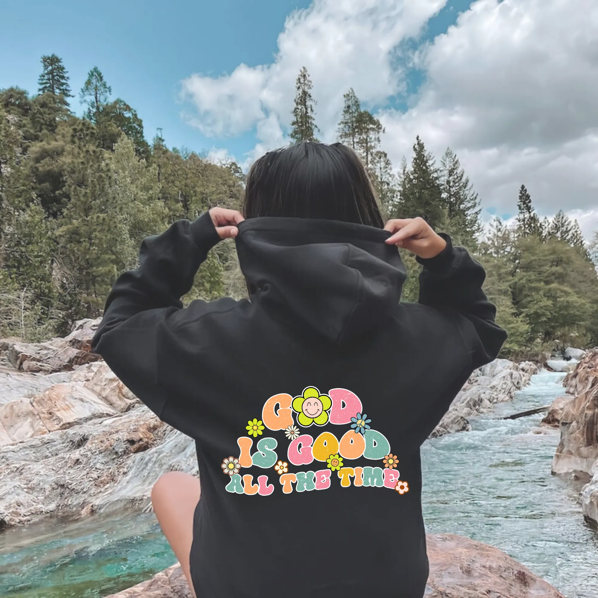 God Is Good All The Time | Retro Christian Hoodie