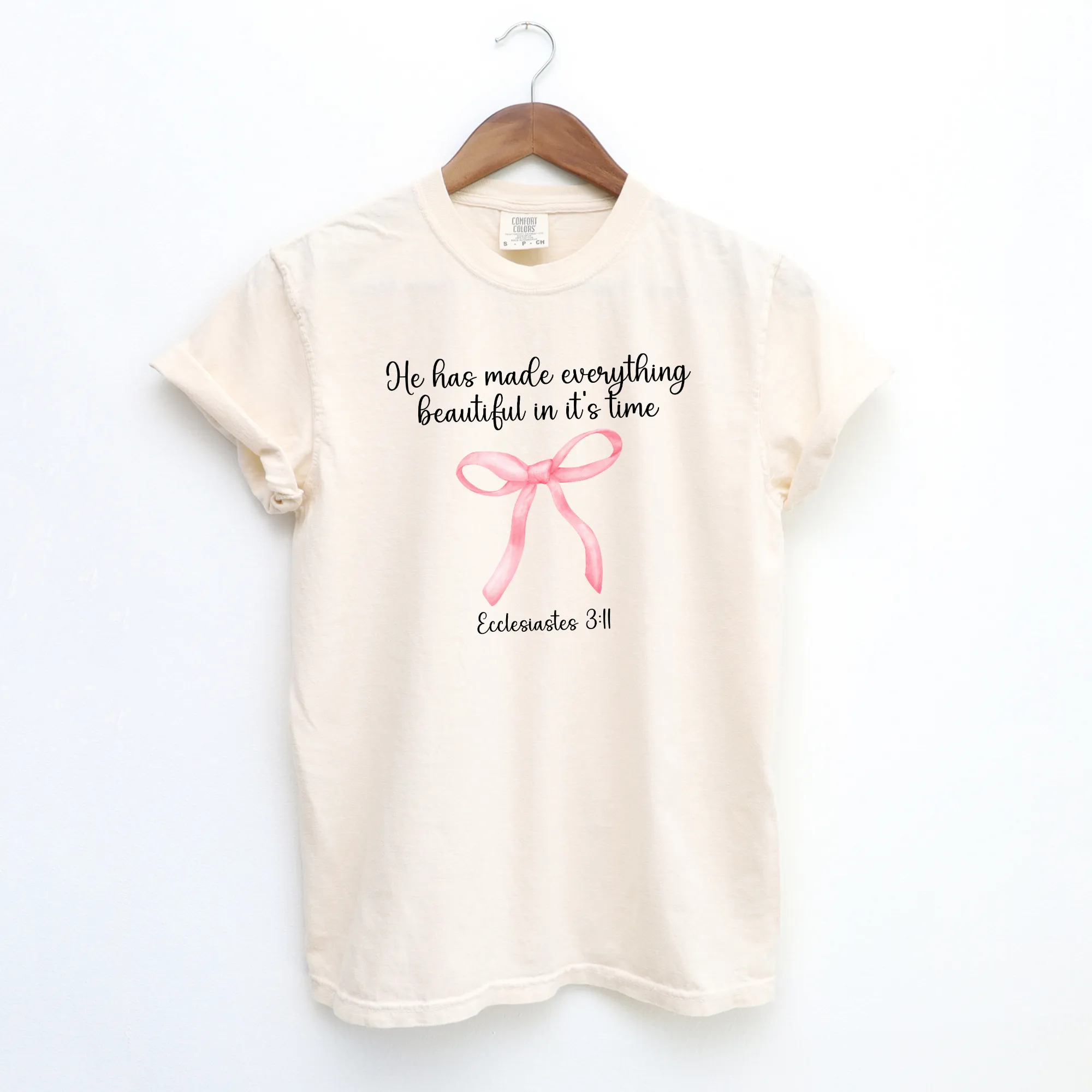 He Has Made All Things Beautiful In It's Time Bible Verse Shirt | Christian Coquette Shirt