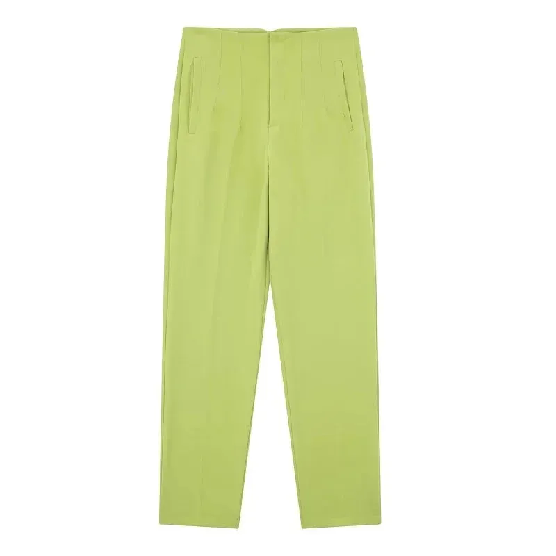 High Waist Formal Office Pants for Women - Slim Fit Pencil Trousers