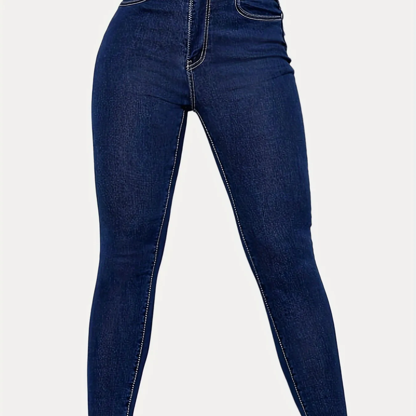 High Waist Stretchy Denim Pants Classic Skinny Jeans for Women