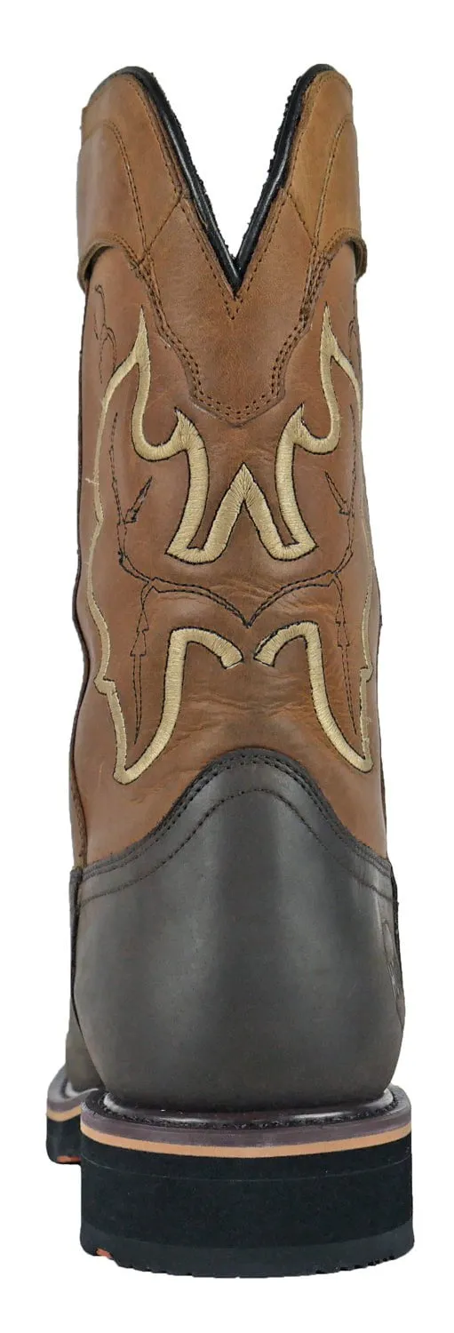 Hoss Boots Mens Brown Leather Showdown Western CT WP PR Work Boots