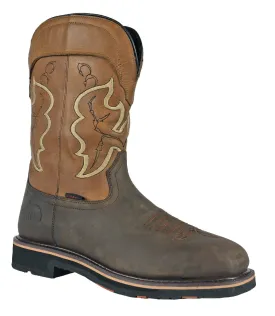 Hoss Boots Mens Brown Leather Showdown Western CT WP PR Work Boots