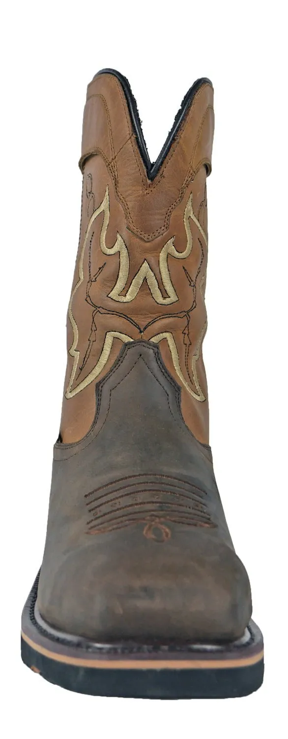 Hoss Boots Mens Brown Leather Showdown Western CT WP PR Work Boots