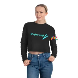 Let's Glow Crazy Cropped Rave Sweatshirt