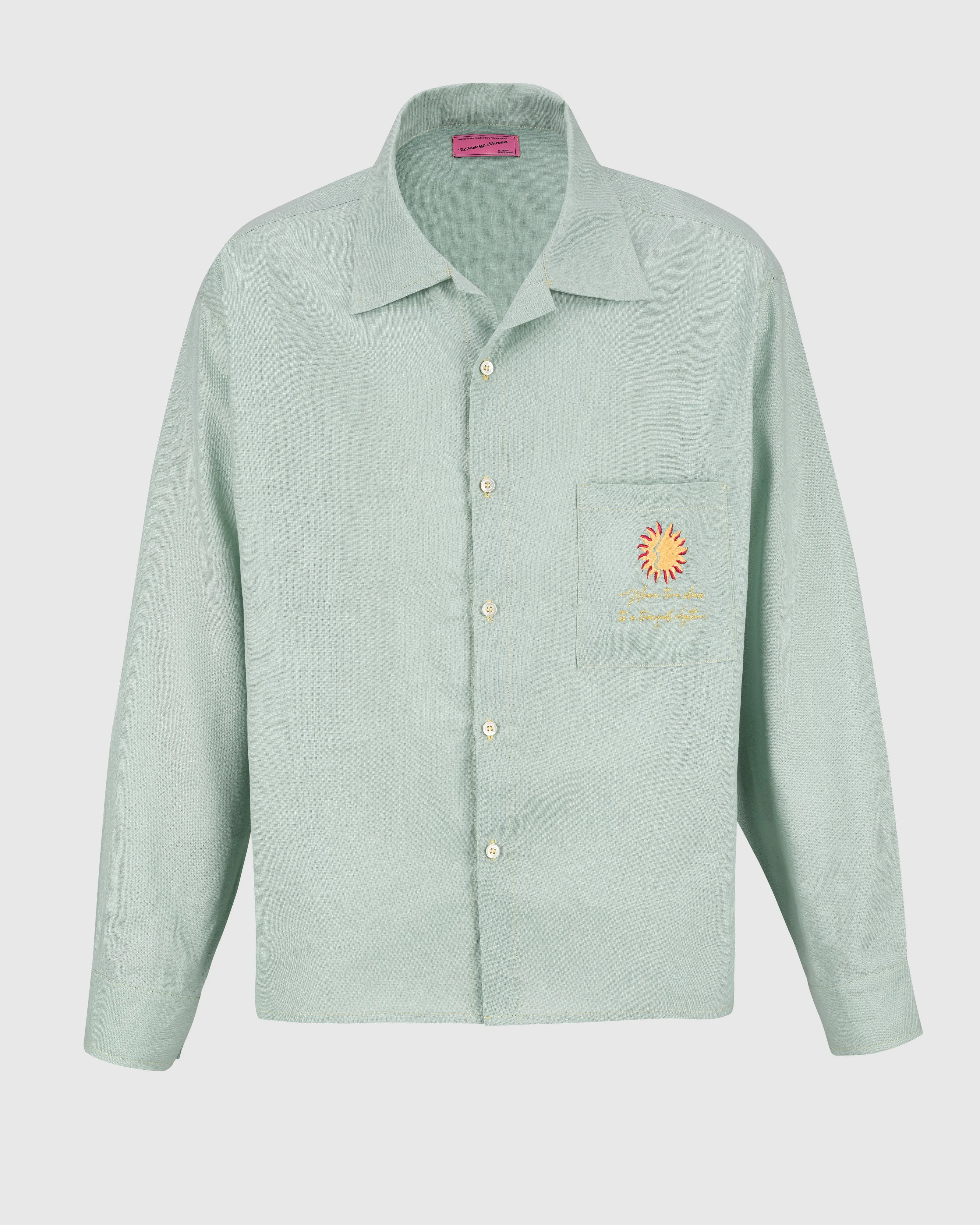 LINEN SHIRT IN AQUA