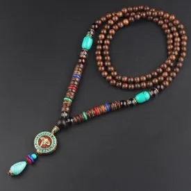 Long Wood Beaded Mala for Men