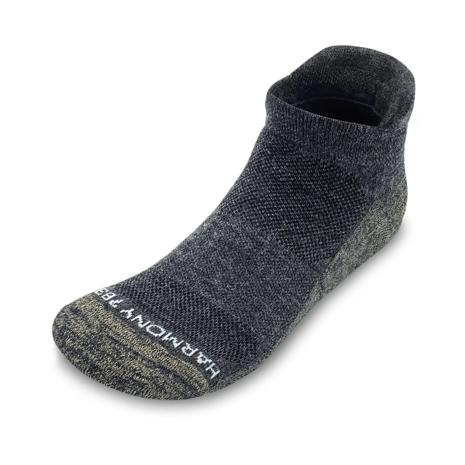 Low-Cut Grounding Socks • Grey Merino Wool