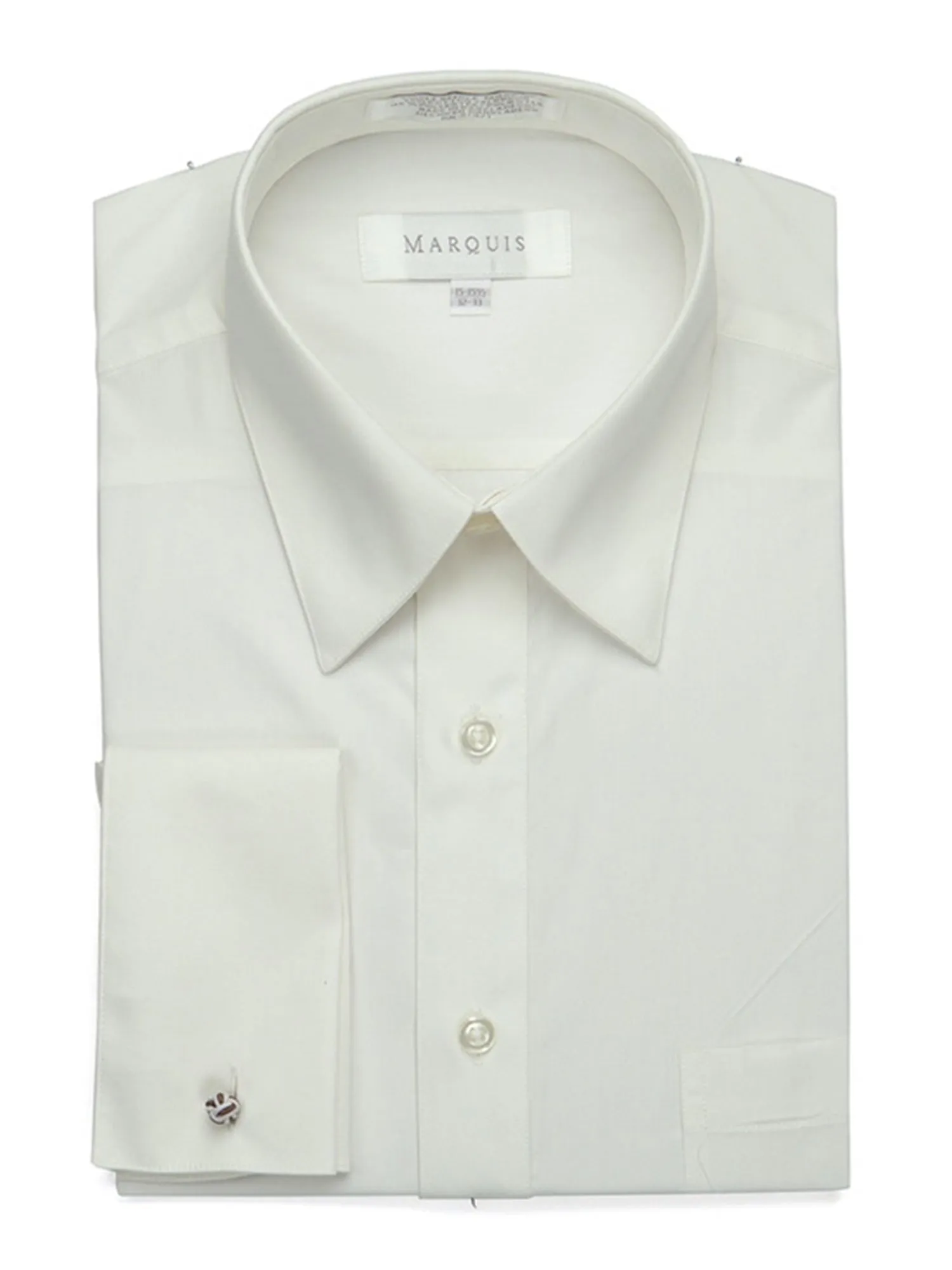 Marquis Men's Regular Fit French Cuff Dress Shirt - Cufflinks Included