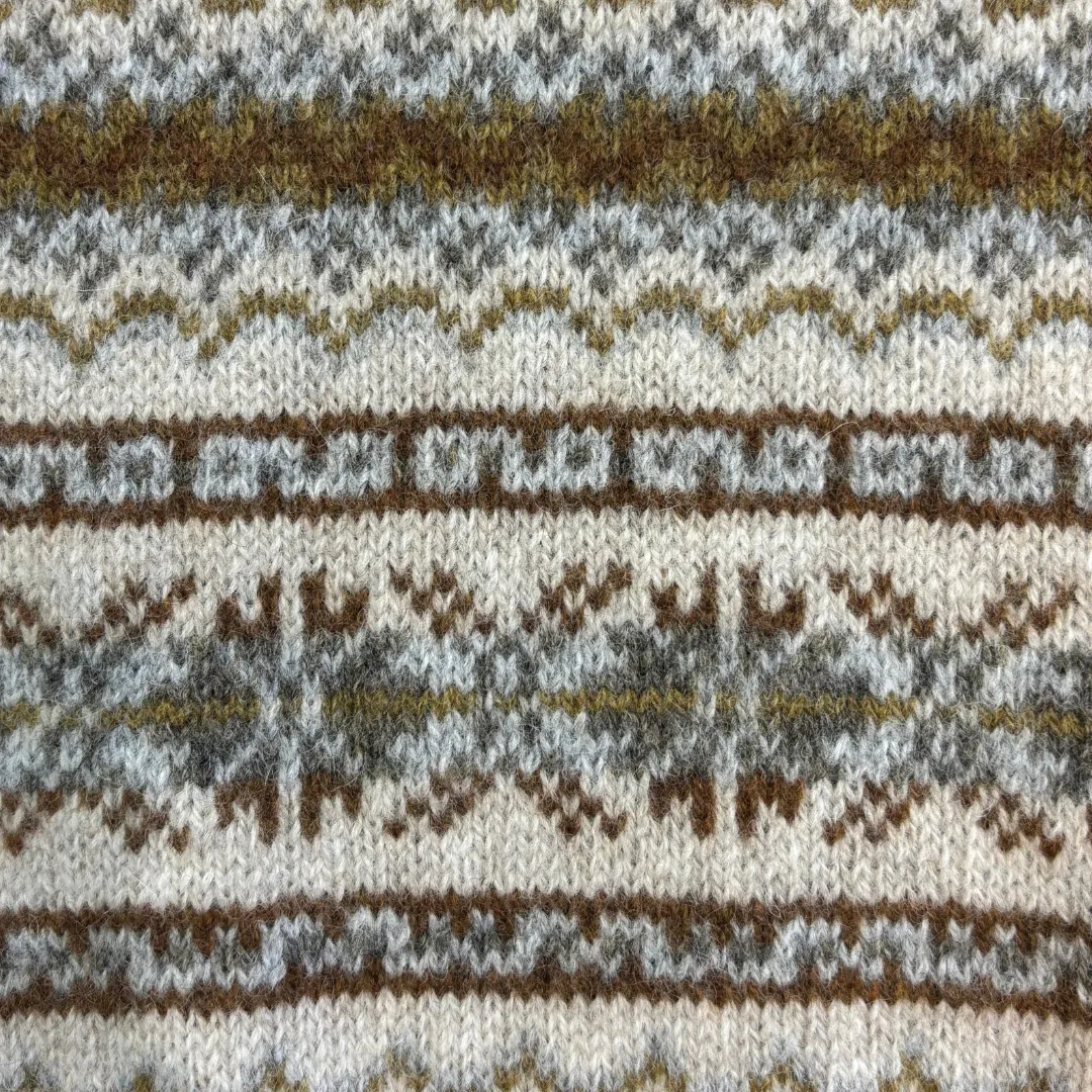 Men's All Over Fairisle Jumper - Putty