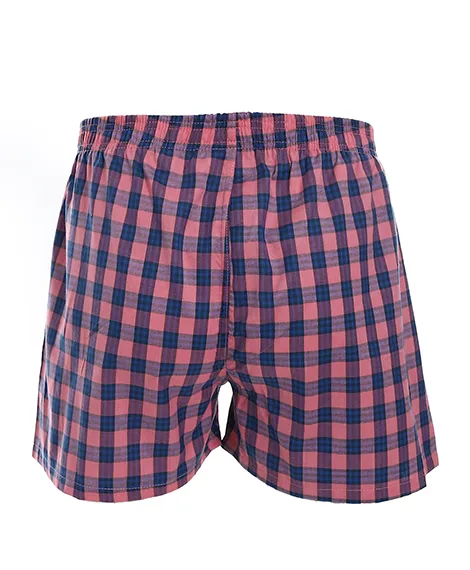 Men's Plaid Boxer, Stylish Pink Comfy Made Cotton