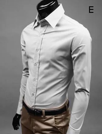 Mens Slim Fit Shirt Button Front Style