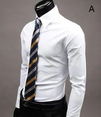 Mens Slim Fit Shirt Button Front Style