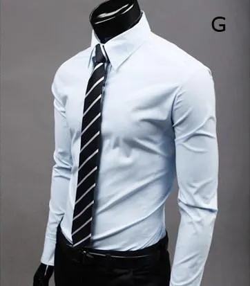 Mens Slim Fit Shirt Button Front Style