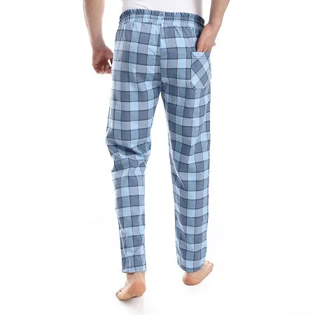 Men's Summer Check Pants - Blue