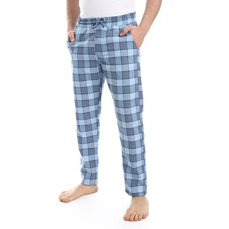 Men's Summer Check Pants - Blue