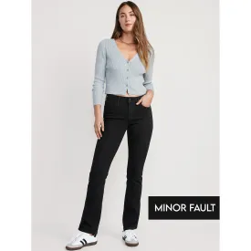 (Minor Fault) Mid Rise Kicker Bootcut Black Jeans