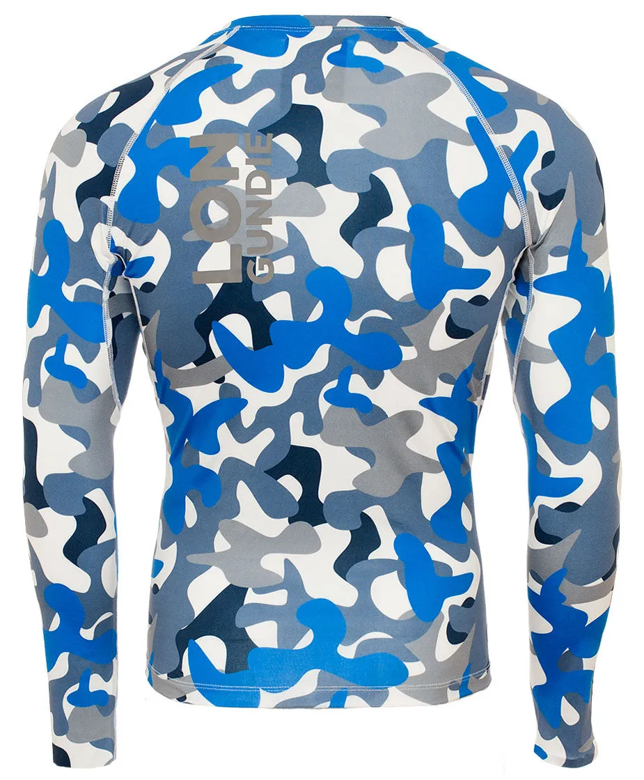 M's Crew Neck Rash Guard - Camo Grey