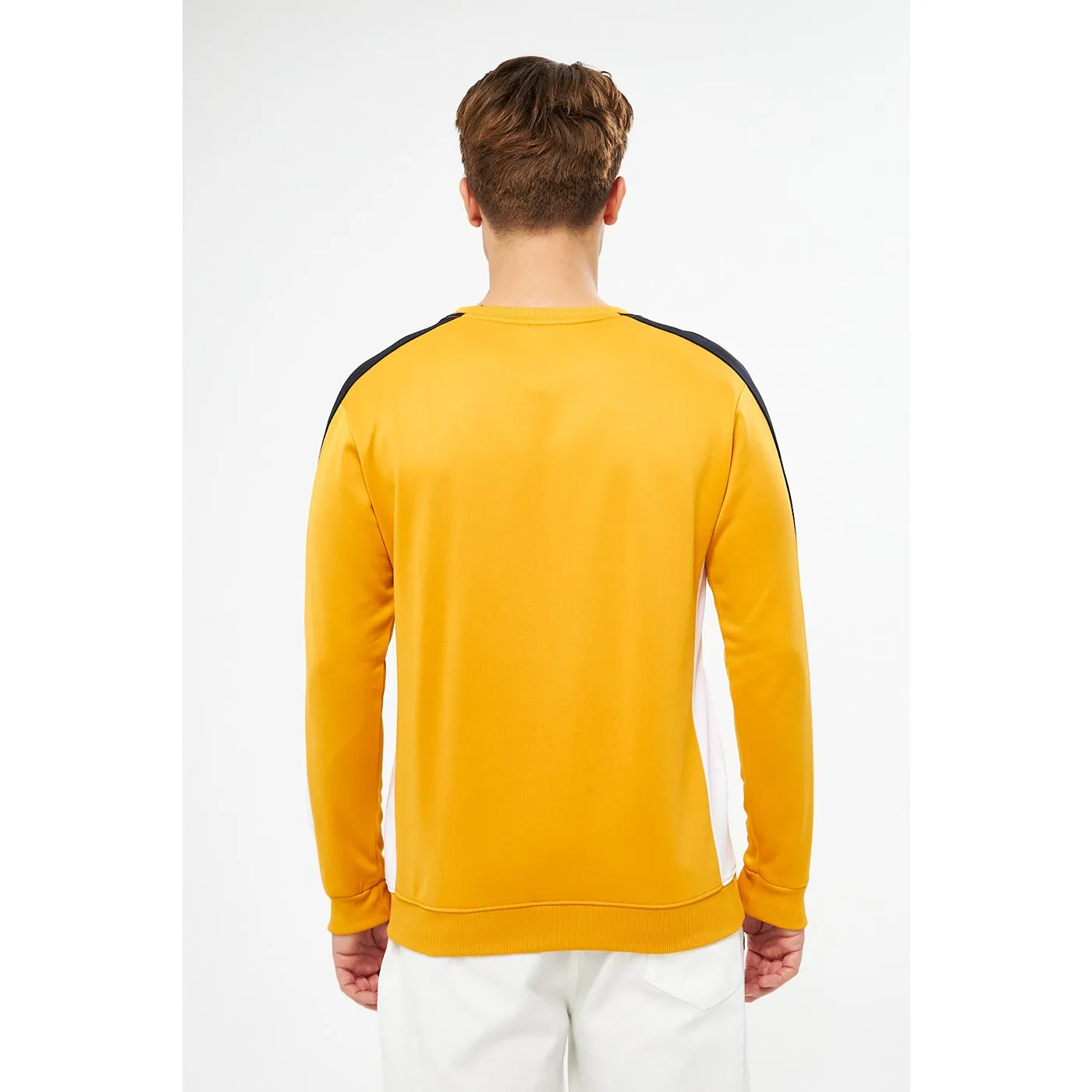 Mustard Stripe Crew Neck Sweatshirt