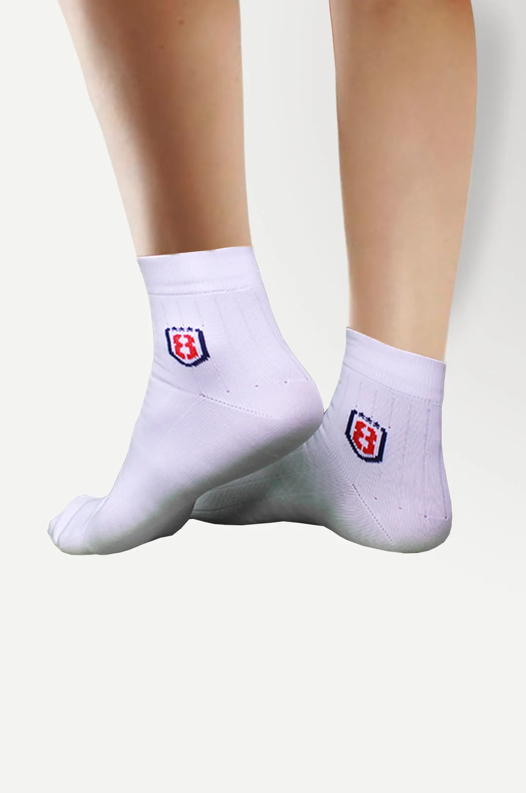 Nylon High Ankle Socks Set- White